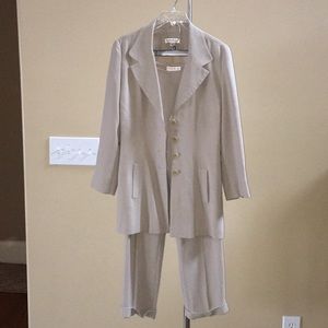 Bebe sz8 n 10 pants suit 4 buttons tan 2 pockets